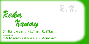 reka nanay business card